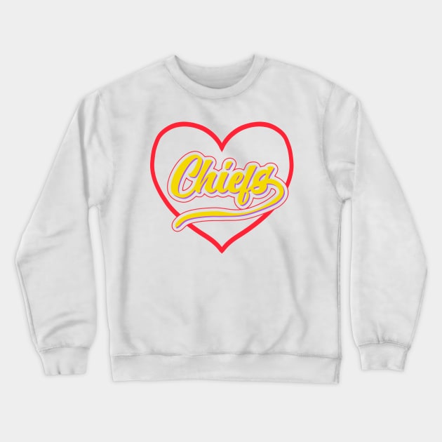 Chiefs Love Crewneck Sweatshirt by Zivanya's art